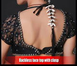 Tribal Fusion Belly Dance Clothes 3pcs Outfit Tops Belt and Pants Women Dance Costume