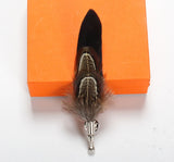 Feather Lapel Pin Brooch Hat Pin Handmade Suit Accessory Gift Idea