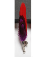 Feather Lapel Pin Brooch Hat Pin Handmade Suit Accessory Gift Idea