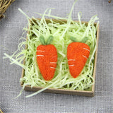 Five Handmade Woolen Felt Carrots