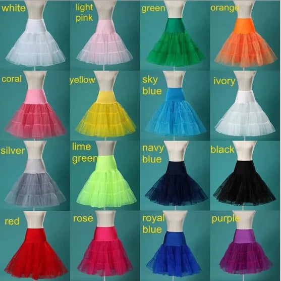 Colourfun Pettiskirts Cosplay Rockabilly Crinoline Underskirt