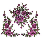 Embroidery Peony Patches Sew On Appliqué DIY Sewing Craft