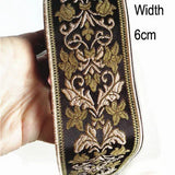 1M Boho Embroidered Jacquard Ribbons Trim DIY Craft