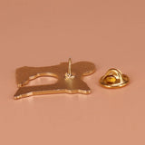 Vintage Sewing Machine Maker's Brooch Enamel Pin