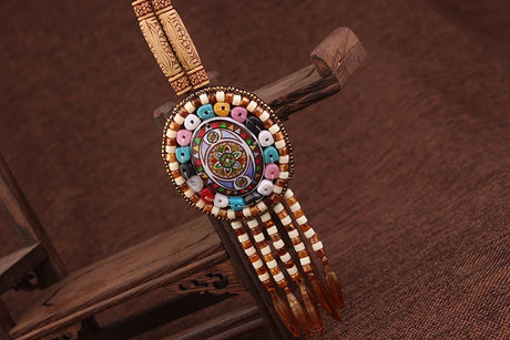 Handmade Beaded Leather Boho Necklaces