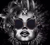 Claw Gripped Round Sunglasses Gothic Gold Metal Frame Shades