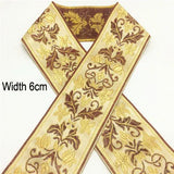1M Boho Embroidered Jacquard Ribbons Trim DIY Craft