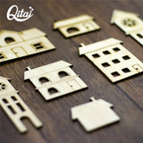 Wooden House Shapes 21 Pieces/7 Types DIY Wood Craft Projects