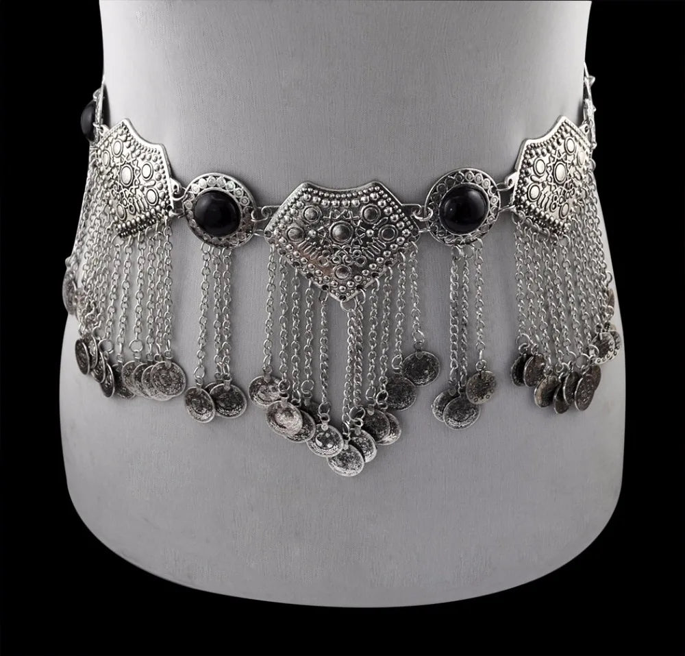 Gypsy Silver Shimmy Belts Belly Dance Hip Jewellery