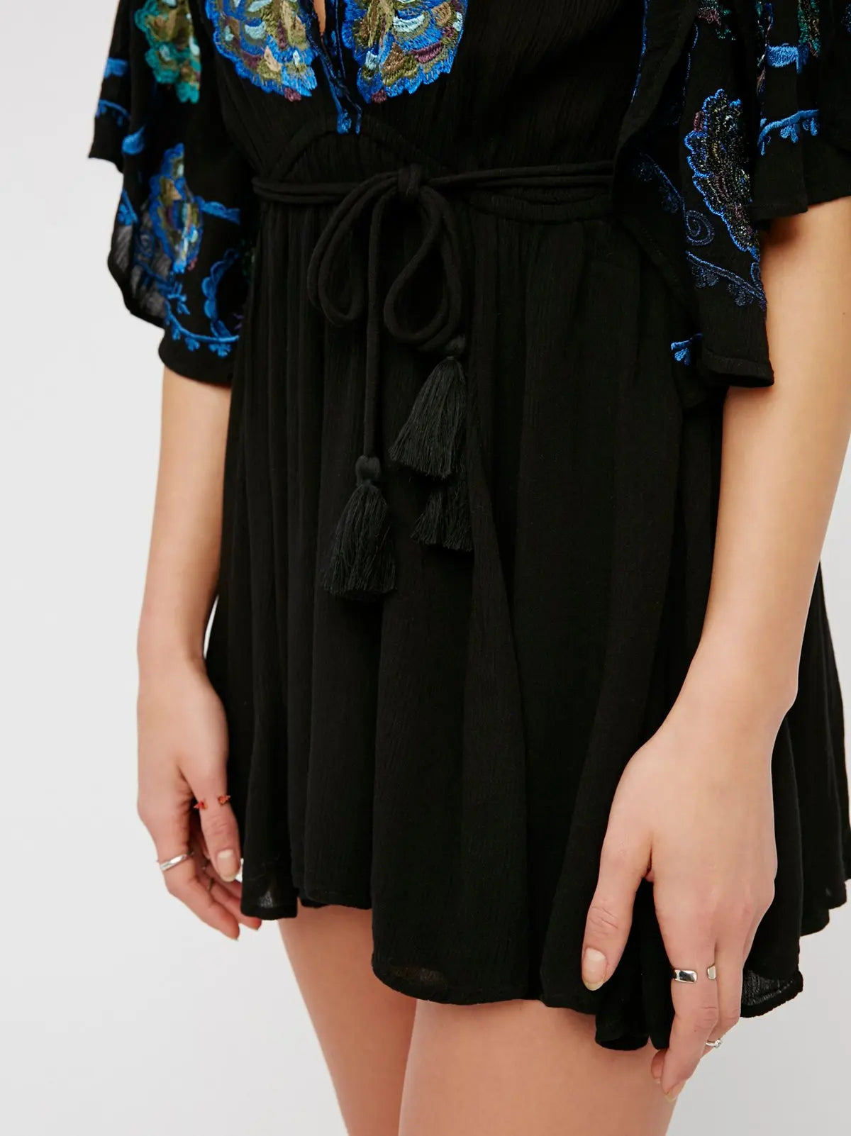 Rory's Boho Embroidered Short Dress Long Top