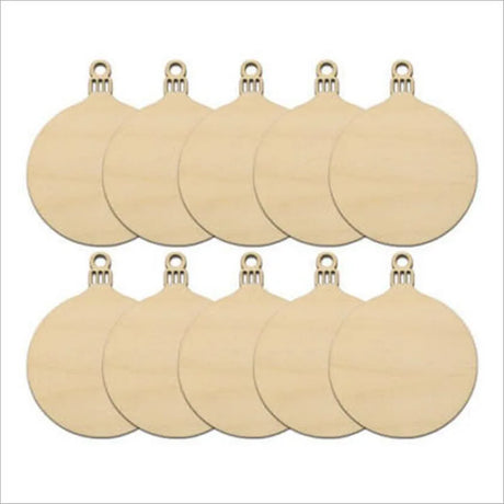 10PCS Wooden Tree Ornaments for Christmas Tree Hanging Craft DIY