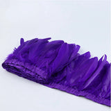 2 Meters Dyed Goose Feather Trims Fringes Ribbons DIY Craft