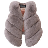Baby Girls Faux Fur Vest Winter Outfits Kids Warm Sleeveless Coat Infant Toddler 6M-7Y Outerwear
