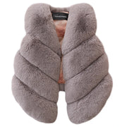 Baby Girls Faux Fur Vest Winter Outfits Kids Warm Sleeveless Coat Infant Toddler 6M-7Y Outerwear