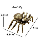 Copper Funnel Web Spider Figurine Tea Pet