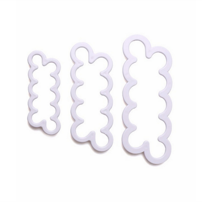 3pcs set Pottery Art Rose Cutting Mould DIY Handmade Ceramics Die