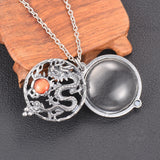 Dragon Magnifying Glass Pendant Necklace
