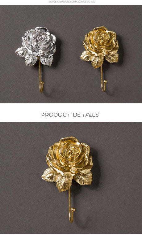 Resin Rose Wall Hook