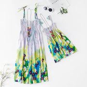 Mother and Daughter Matching Boho Beach Sundresses Summer Dresses