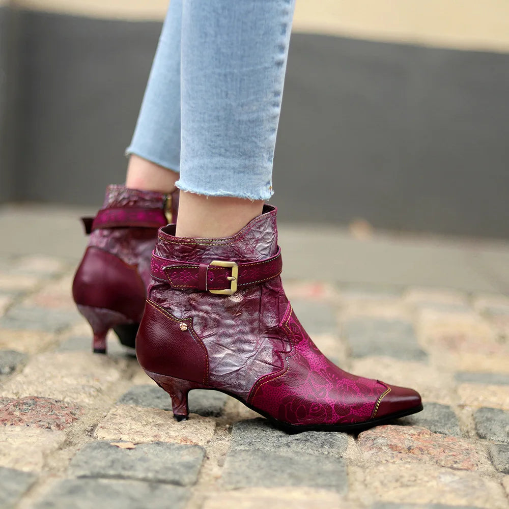 Serafina Rose's Genuine Leather Ankle Boots