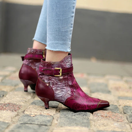 Serafina Rose's Genuine Leather Ankle Boots