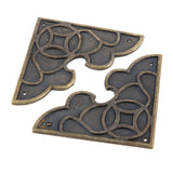 Two Decorative Metal Box Corners 54mm Furniture Jewellery