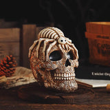 Skull And Spider Resin Statues Skeleton Dark Academia Home Office Desk Decor Halloween Party Decoration