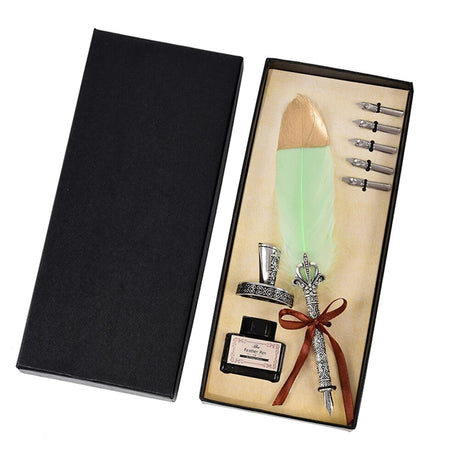 Calligraphy Feather Quill Fountain Pen Set Gift Box