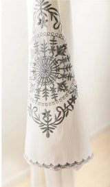 Laney's Long Sleeve Vintage Embroidered Cotton Boho Dress