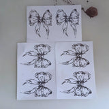 Dark Bow Temporary Tattoos Body Art