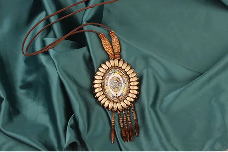 Handmade Beaded Leather Boho Necklaces
