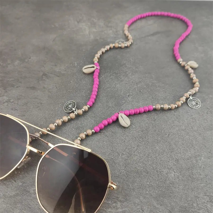Stone Bead Sunglasses Chain Eyeglass Chains Necklace Reading Glasses Holder