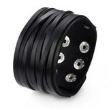 Handmade Genuine Leather Wide Cuff Bracelet