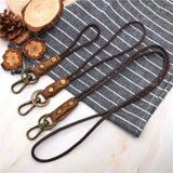 Leather Lanyard Strap Wrist Neck Keychain