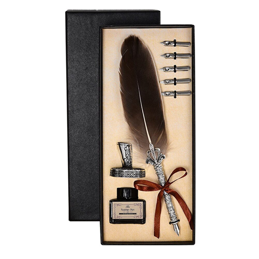Calligraphy Feather Quill Fountain Pen Set Gift Box