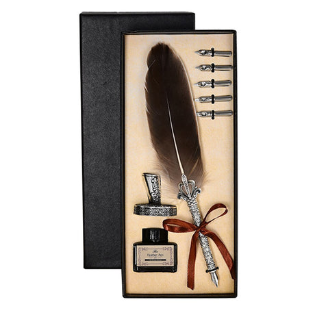 Calligraphy Feather Quill Fountain Pen Set Gift Box