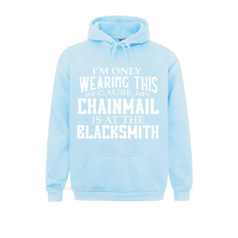 Chainmail is at the Blacksmith Ren Fair Men's Hoodie Sweatshirts