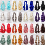 Extra Long Wavy or Straight Wigs with Full Bangs Heat Resistant.