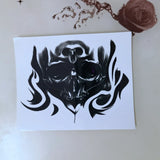 Black Owl Temporary Tattoo Hand Back Neck