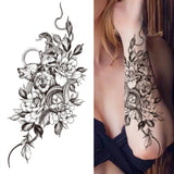 Large Peony Temporary Tattoos