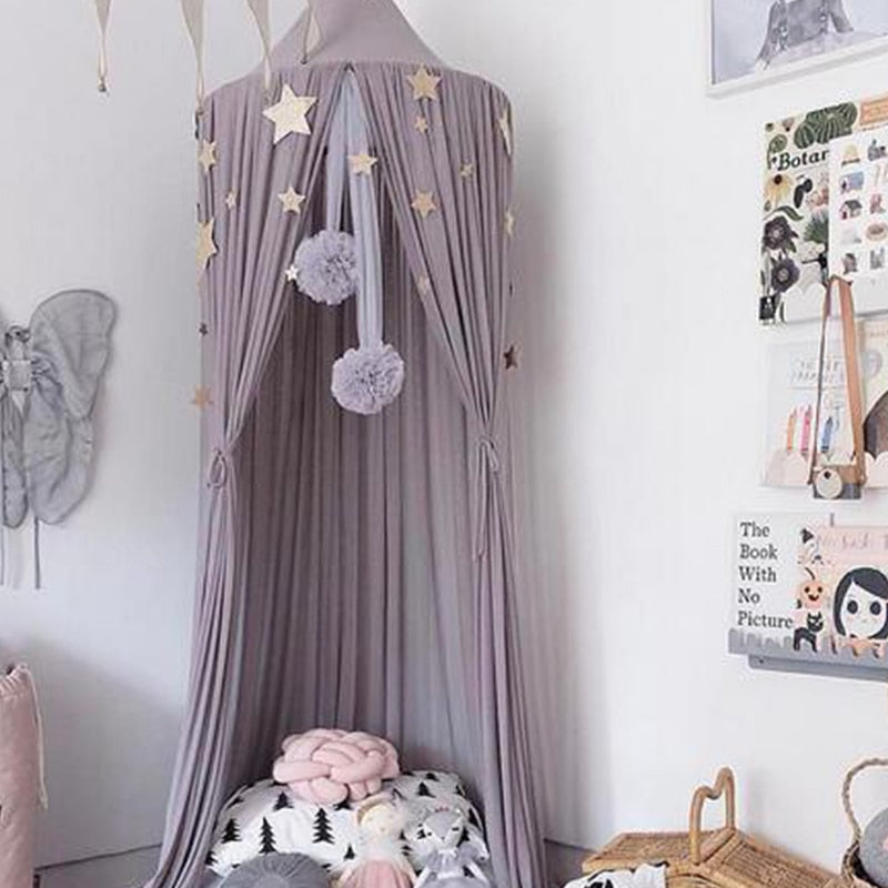 Netting Pompoms Canopy Decoration Nursery Kids Room Decor