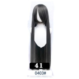 Extra Long Wavy or Straight Wigs with Full Bangs Heat Resistant
