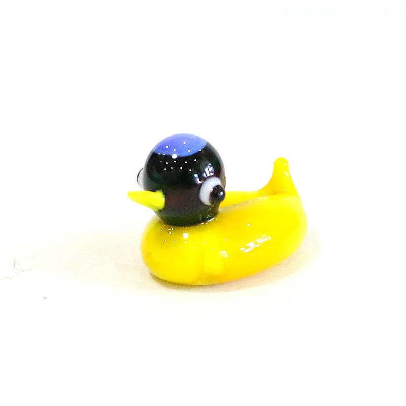 Glass Duck Mini Figurines Tea Pets