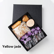Natural Crystal Gift Sets Amethyst Clear Quartz Rose Quartz Gifts Box