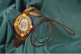 Handmade Beaded Leather Boho Necklaces