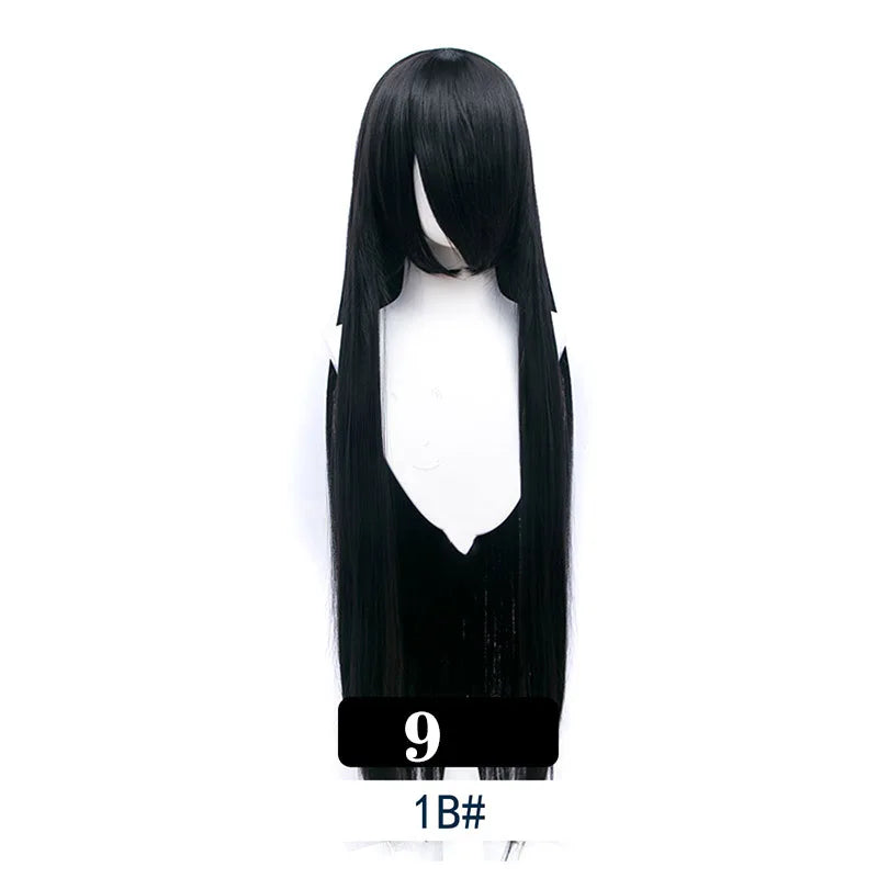 Extra Long Wavy or Straight Wigs with Full Bangs Heat Resistant
