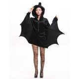 Vampire Bat Costumes Hooded Jumpsuit Adults and Kids