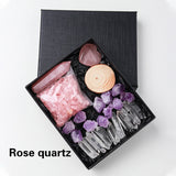 Natural Crystal Gift Sets Amethyst Clear Quartz Rose Quartz Gifts Box