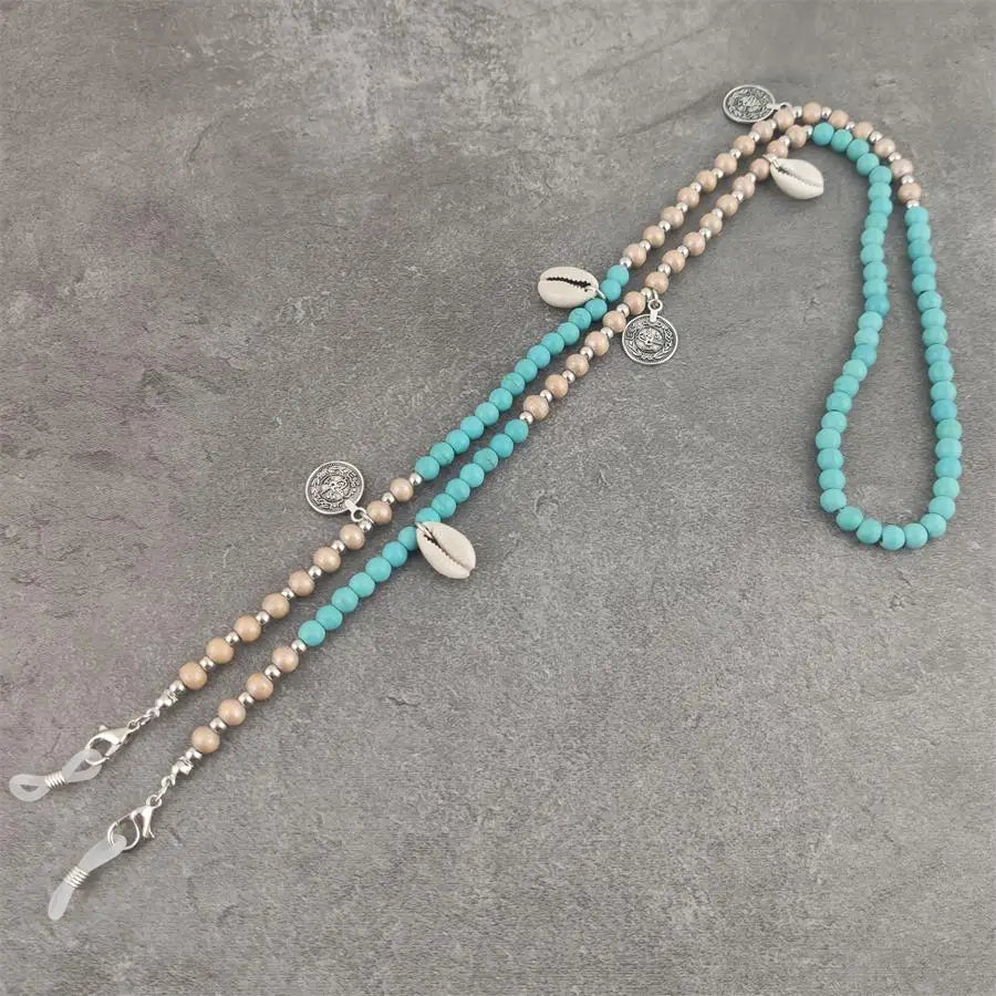 Stone Bead Sunglasses Chain Eyeglass Chains Necklace Reading Glasses Holder