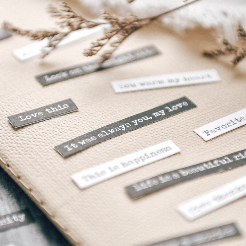 Prose Phrase Stickers Art Journalling Words Stickers Scrapbooking Material